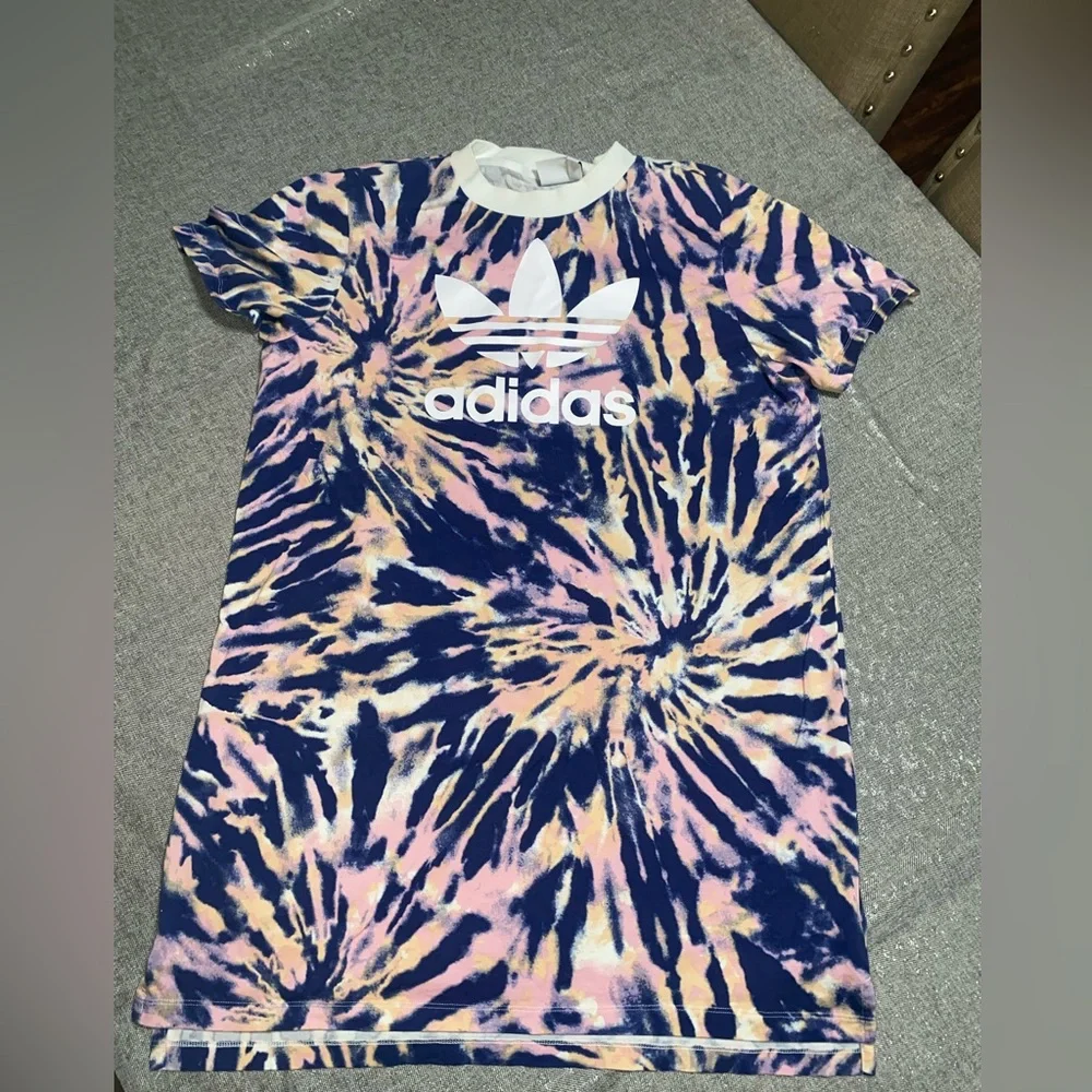 Adidas‎ Tie Dye Shirt Dress Large - Picture 2 of 7